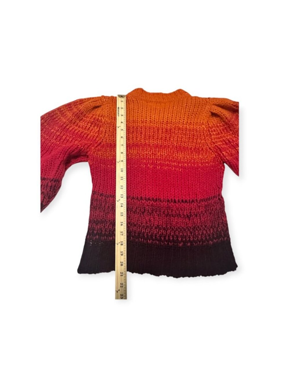 Ulla Johnson Rosalia Gradient Pullover Sweater, Red & Orange ,Alpaca Blend S - Picture 12 of 12